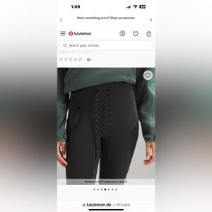 Lululemon leggings- black size 0